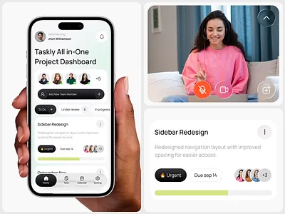 Project Management Mobile App app design calendar crm details glassmorphism gradient metting mobile app product design productivity app project management saas esign schedule stats task task management taskmanager to do ui design ux design