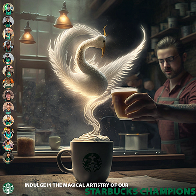 Barista Championship Poster design frames graphic design midjourney