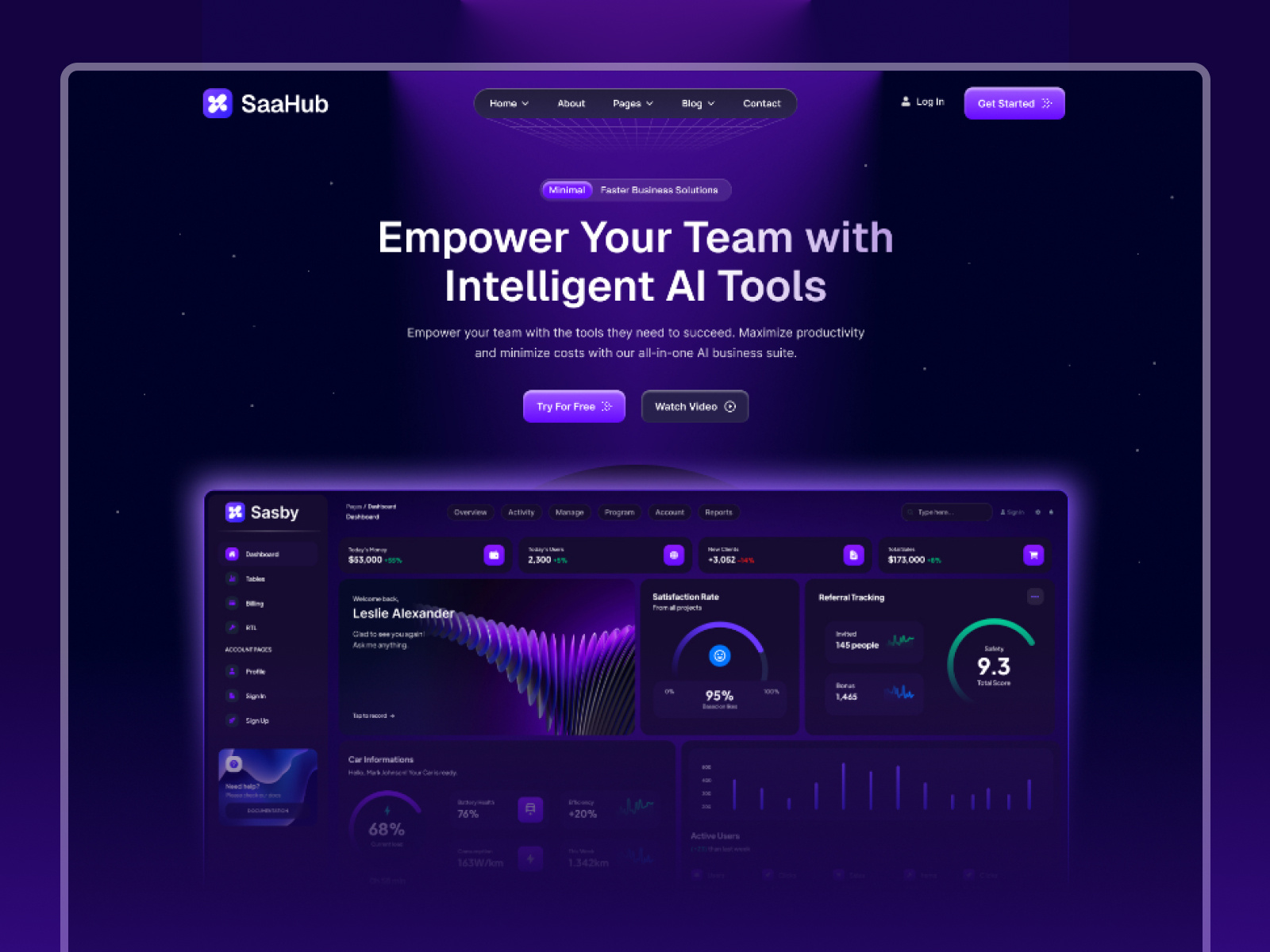 SaaS Website Design | AI-Powered Business Operations Platform agency ai ai business ai powered app business corporate creative it landing page marketing mobile modern saas saas landing saas website software startup technology webflow