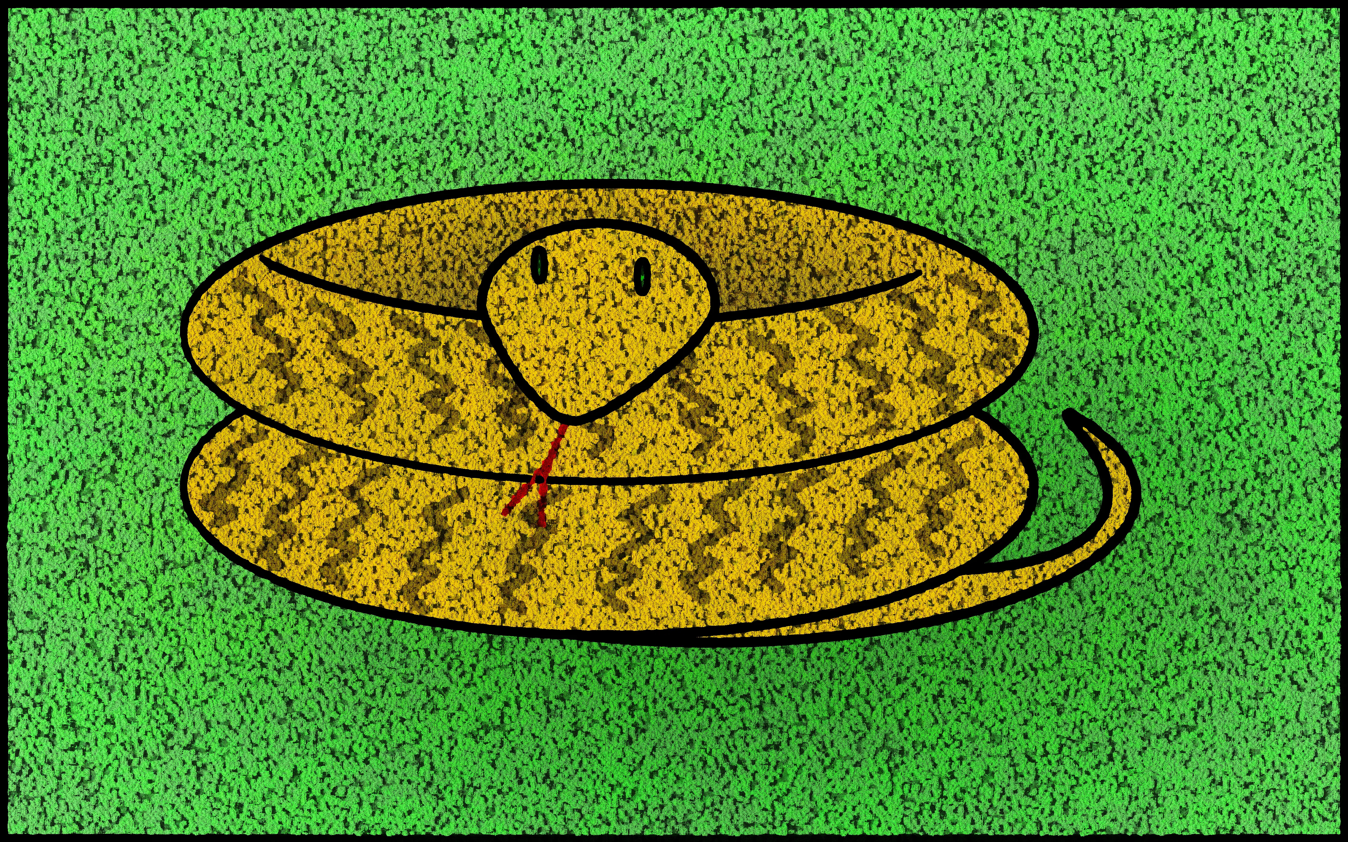green :: lazy dooodle Sunday #0426 doodle green illustration noise shunte88 snakes in the grass vector