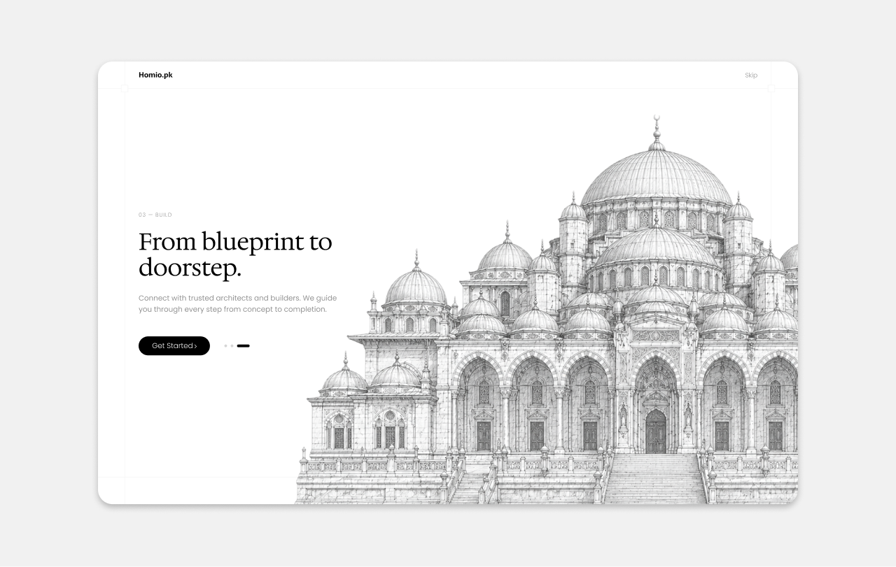 Minimal Onboarding Screen black and white screen clean screen design thinking minimal homio pk minimal desing thinking minimal onboarding minimal onboarding screen minimal screen onbaording ui design splash screen ui design