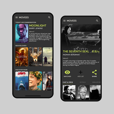 Watch Movie App Design app app design figma ui ui design ux design visual design