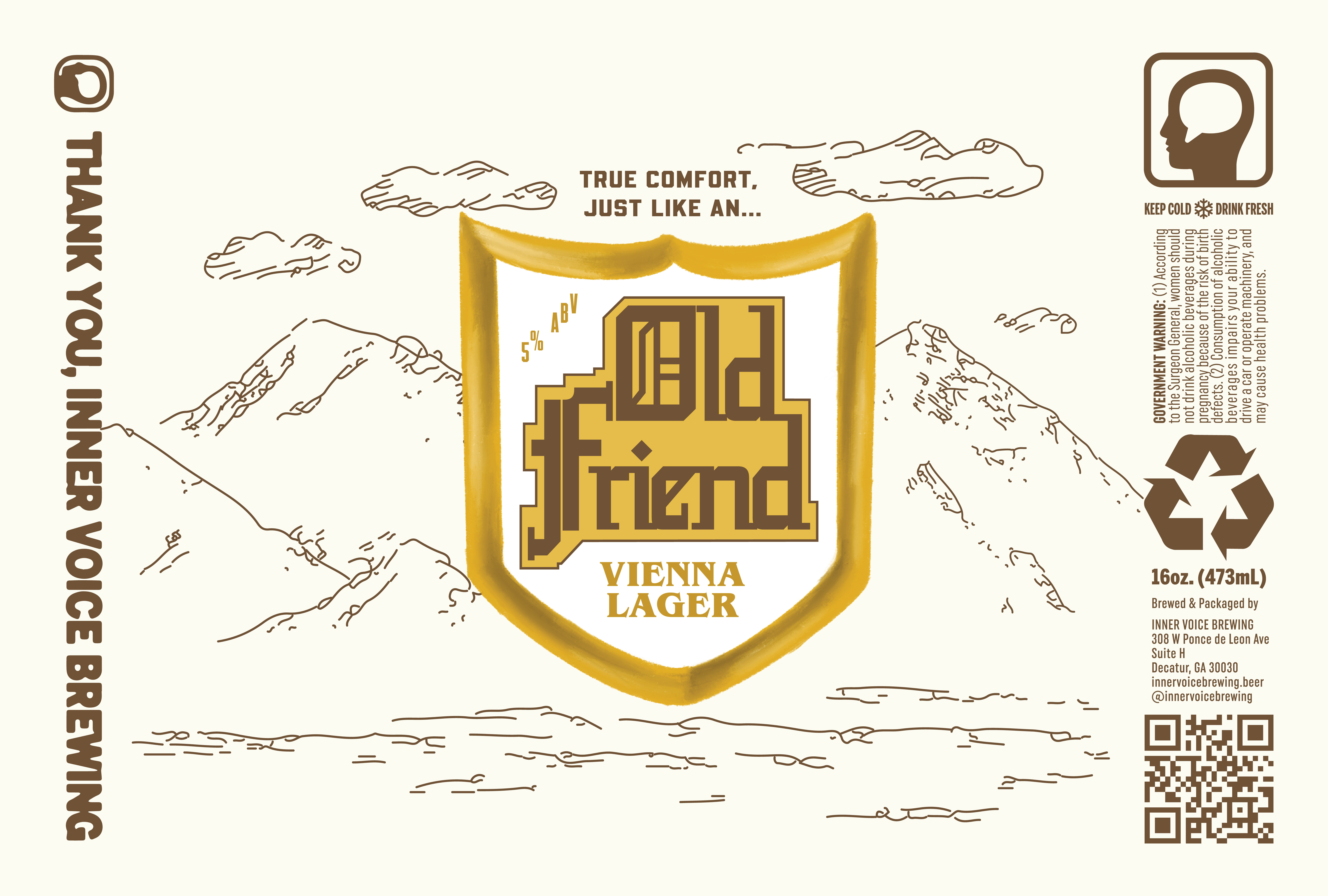 Old Friend Beer Label