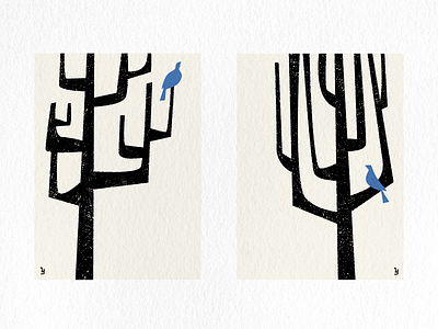 Blue bird graphic design illustration