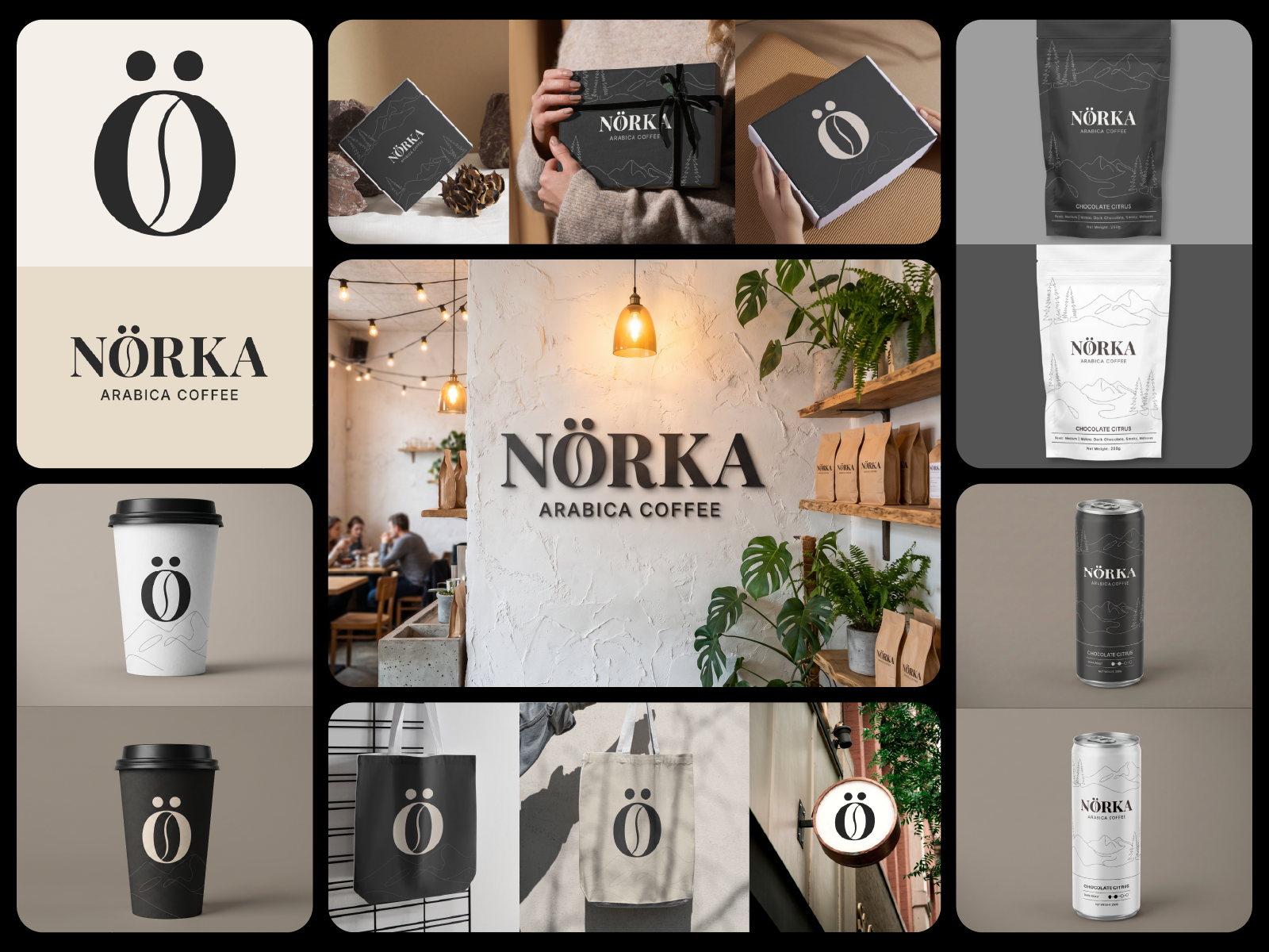 NÖRKA Coffee Packaging ☕ brand branding coffee coffee brand coffee brand system coffee logo design design dribbble trending graphic design illustration logo minimal logo packiging design trending designs ui