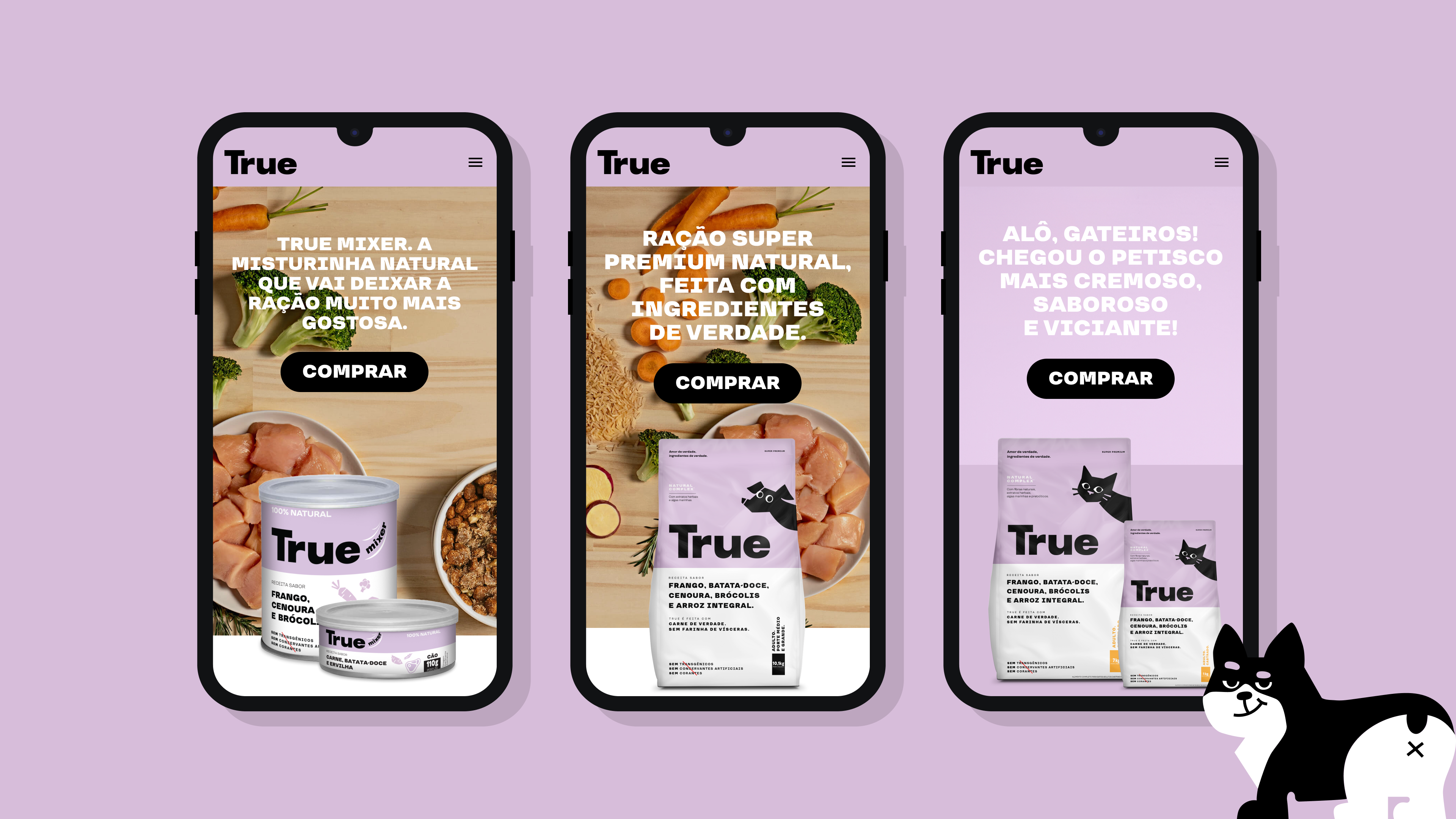 True Foods | Petlove hero landing page mobile pet pet food petlove ui web webdesign