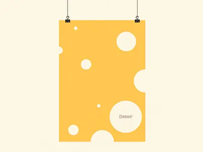 Cheese | Illustration Poster design graphics illustration minimal poster sans serif shapes simple text typography