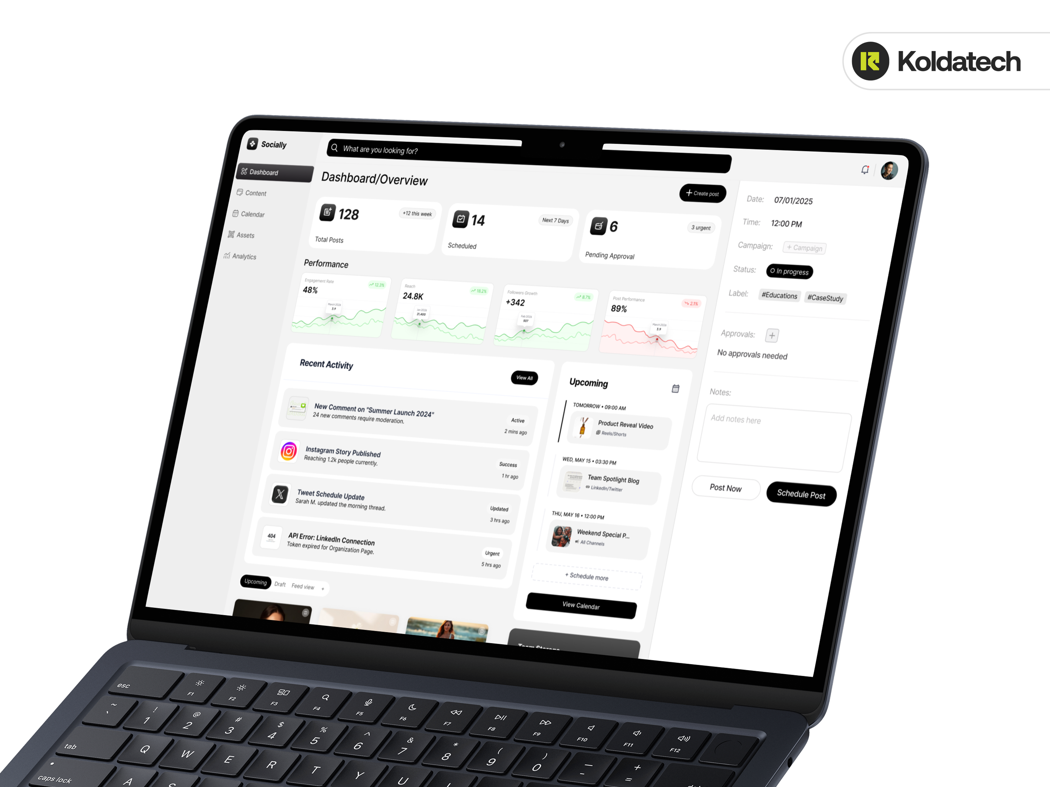 Example of Socially — Social Media Management