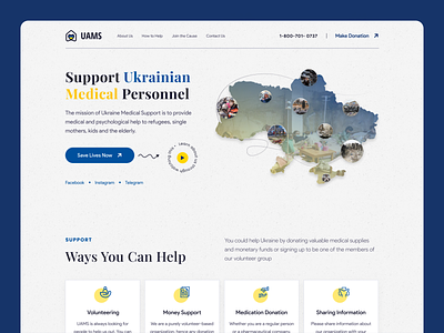 UAMS - Ukraine Medical Support Charity Website in Toronto, ON about page call to action charity foundation charity website donation form homepage medical website stand with ukraine support ukraine ukraine charity ukraine foundation ukraine medicals volunteering volunteers