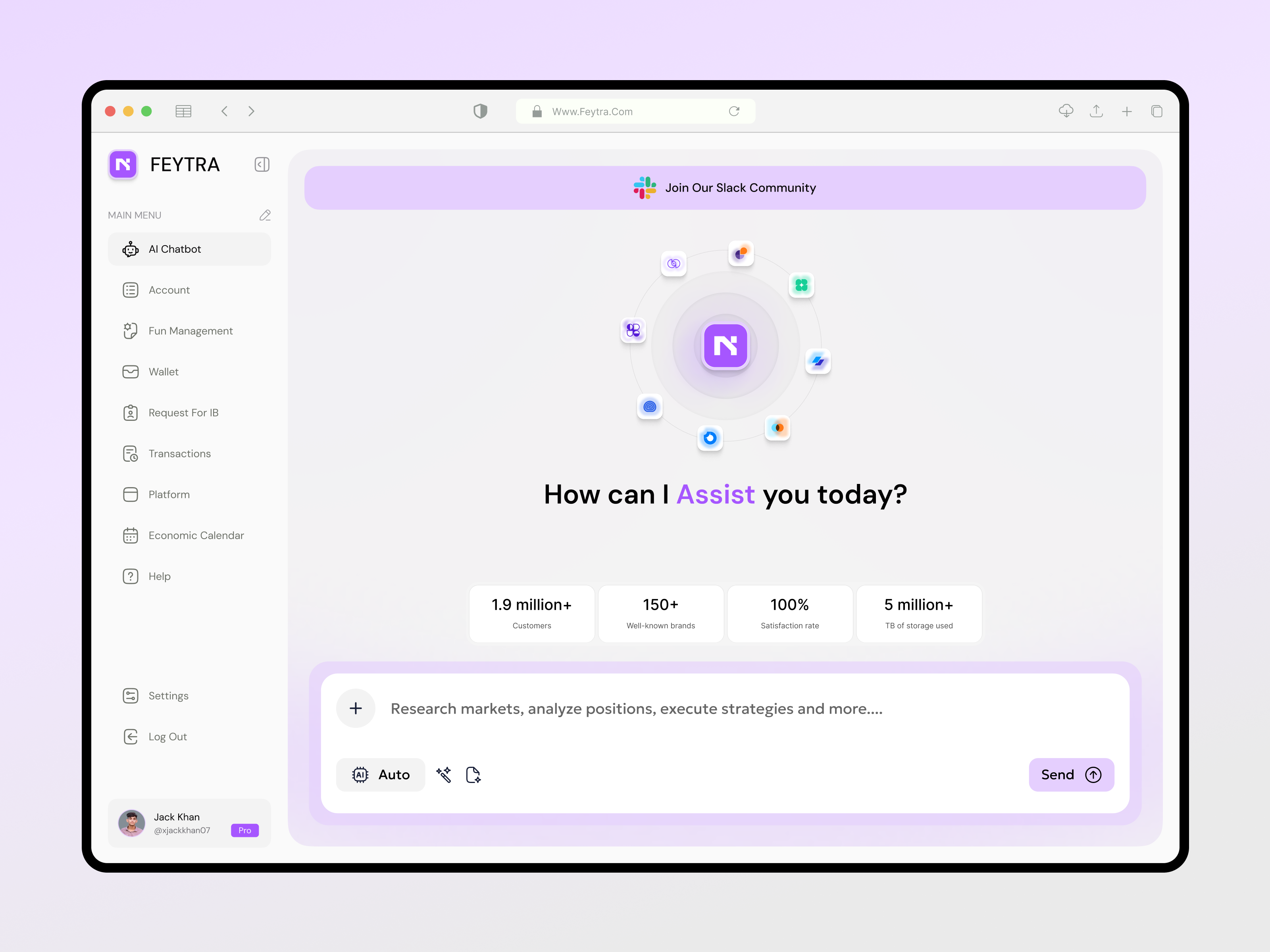 FEYTRA - AI Chatbot Interface Design ai ai assistant ai chatbot ai chatbot design ai dashboard ai management ai sass app app design assistant dashboard chatbot chatbot design files dashboard finance ai panel dashboard web