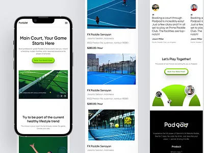 Padpad - Respondsive website activelifestyle bookingexperience bookingplatform courtbooking lifestyleplatform marketplacedesign multivenuesystem paddlelife paddlesport pixelzstudio serviceplatform sportsdesign sportsplatform sporttech tennisdesign tennislife venuebooking