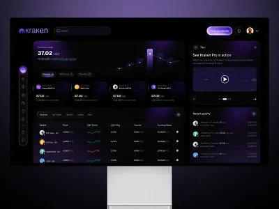 Crypto Trading Dashboard UI 3d analytics animation crypto crypto exchange dark ui data visualization design product trading trading platform web web app web3