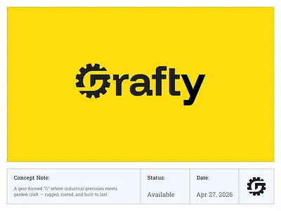 Grafty — Garden Tools Logo System bold typography branding g gear logo g icon g logo garden garden tool brand identity gardening logo gear mark gear wordmark geometric logo grafting branding grafting logo hardware and garden tools hardware logo landscaping logo logo logo designer logodesign minimal logo