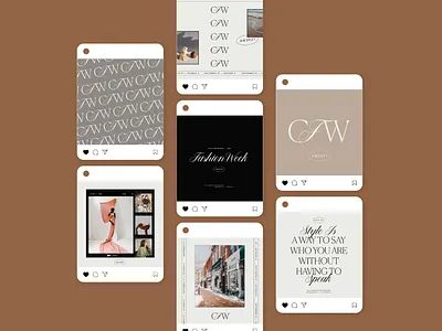 CFW // Collingwood Fashion Week brand identity branding design fashion fashion branding fashion instagram fashion week fashion week branding graphic design instagram socials logo social design social templates socials