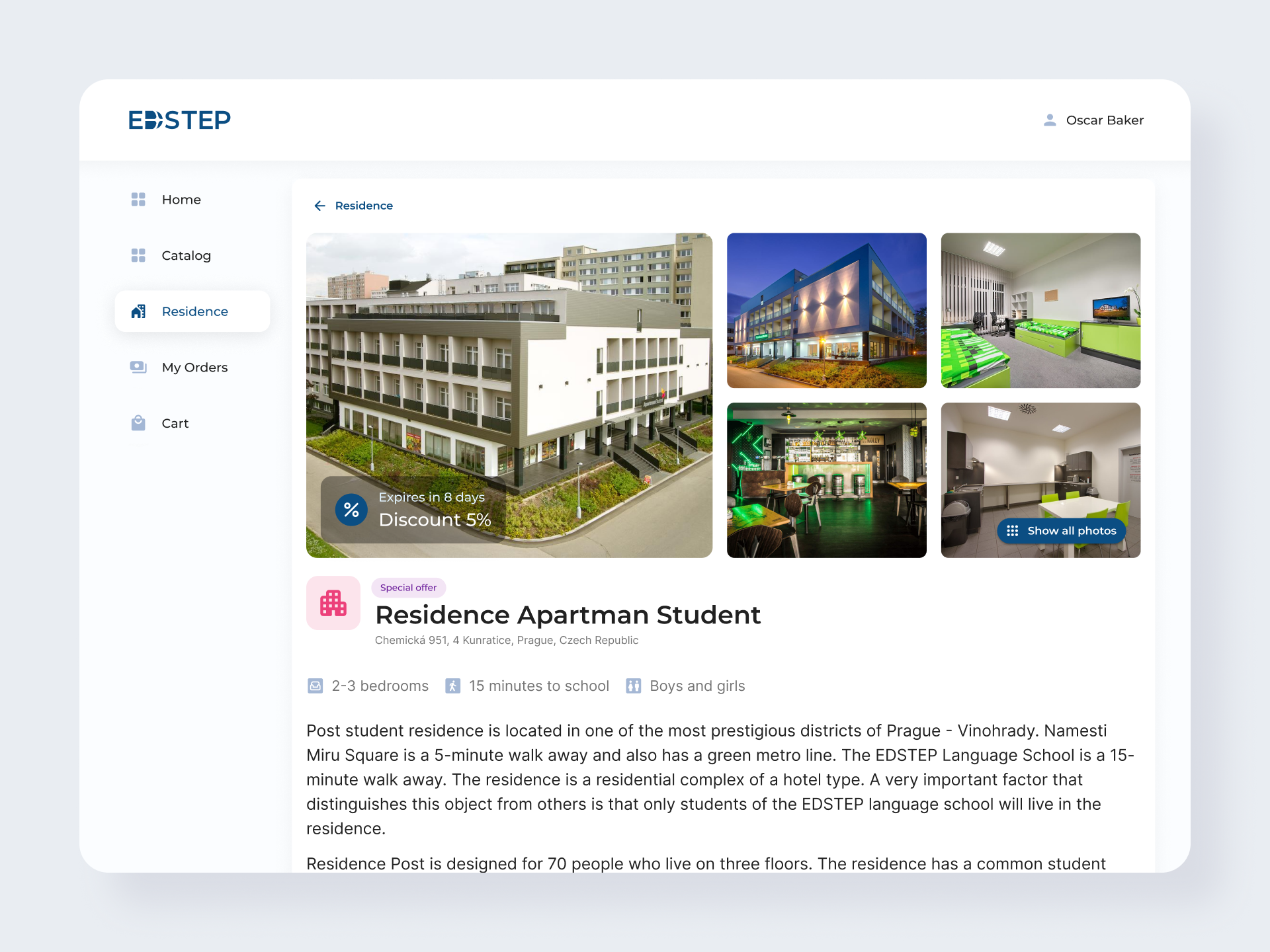 EdTech & Booking Platform Dashboard by Alex Pavlov