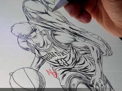 Hanamichi Sakuragi SLAM DUNK [Sketching Process] anime basketball basketballanime clothing clothing brand commission drawing fanart hanamichi sakuragi illustration manga nft nft artist nft creator sakuragi shohoku shohoku basketball slamdunk slamdunk fanart tensaisakuragi