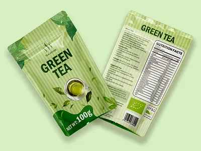 Green Tea Packaging Design design graphic design illustration label design label packaging packagedesign packaging design packaging mockup packagingdesign ui