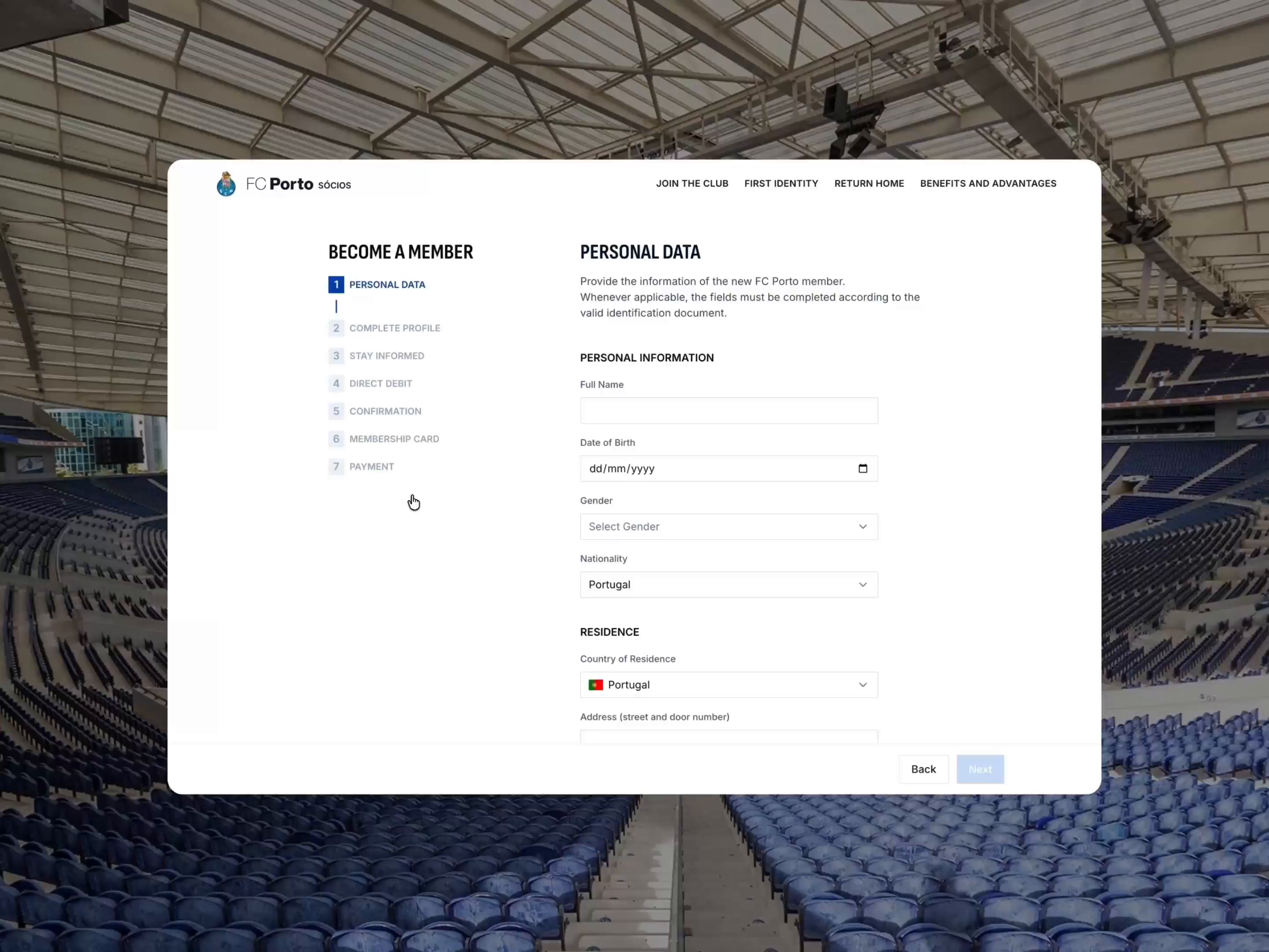 FC Porto — Desktop Subscription Flow