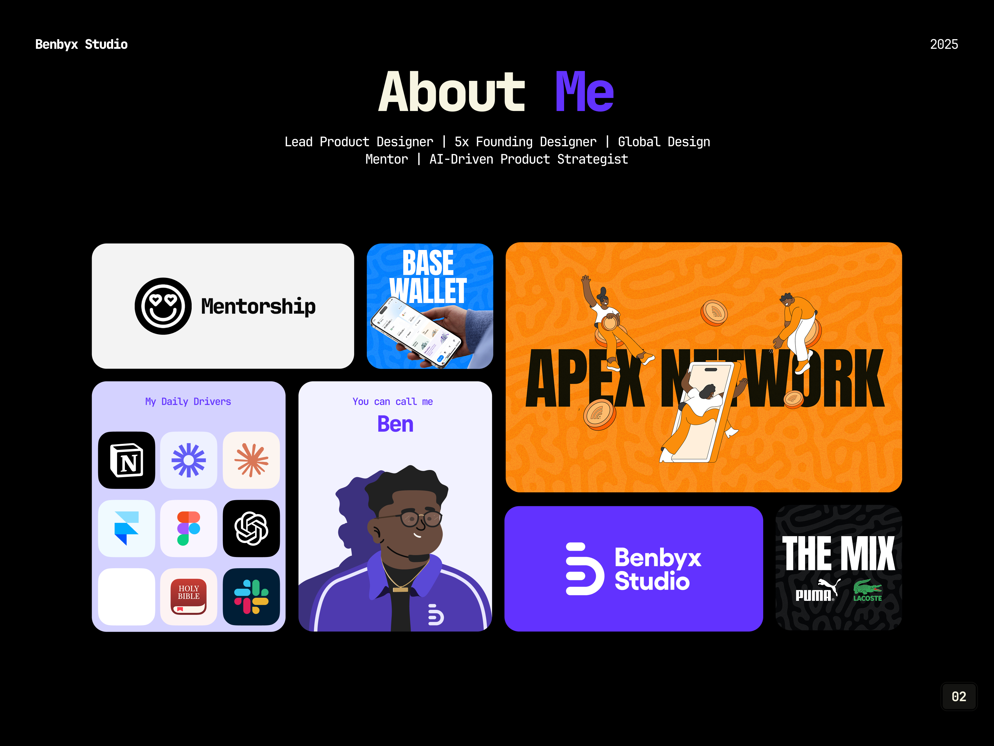 About Me - Portfolio slide design figma presentation slide ui ux