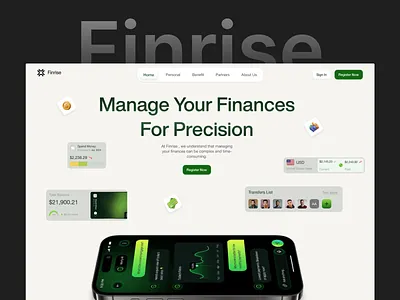 Fintrise – Personal Finance Management Platform 💰📊 banking tech branding budgeting app dashboarddesign design financial dashboard fintech landing page framer development illustration investment platform money management personal finance ui productdesign responsive design saas finance uiux userexperience ux design webapp webflow development