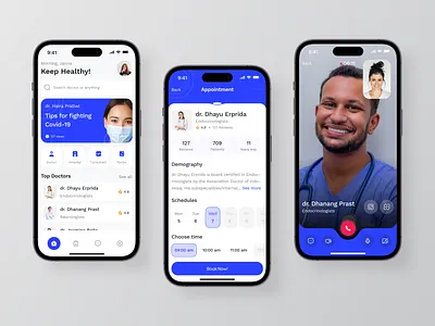 Telemedicine Mobile App concultation doctor doctor app doctor appointment healthcare healthcare app medical medical app mobile mobile app mobile app design mobile ui telehealth telemedicine telemedicine mobile app ui ui design uiux uiux design video call