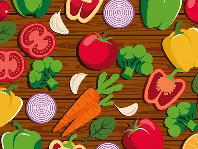 Fresh vegetables vector illustration food foodillustration fresh illustration illustrator vector vegetables vibrant watermelon