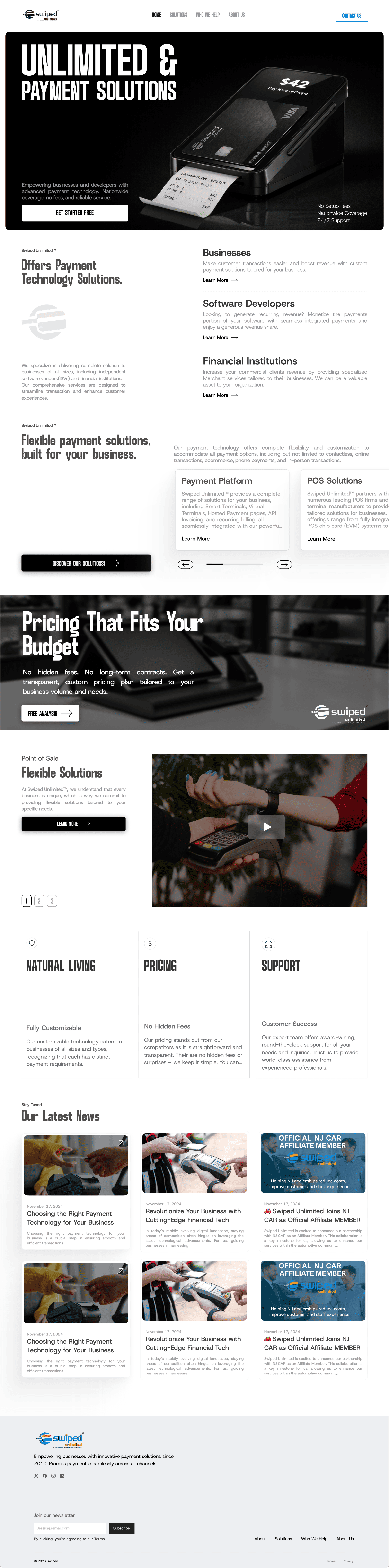 UNLIMITED & PAYMENT SOLUTIONS branding craxinno figma landing page product design saas typography ui ux web design web development