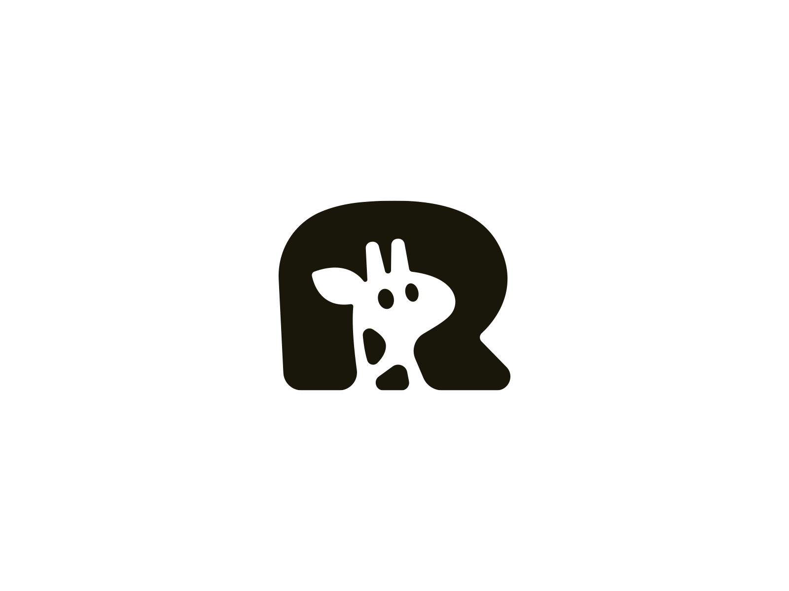 R and giraffe logo brand brand design brand designer branddesign branddesigner branding branding design branding designer giraffe giraffe logo logo logo design logo designer logodesign logodesigner logotype negative space logo negativespace r logo
