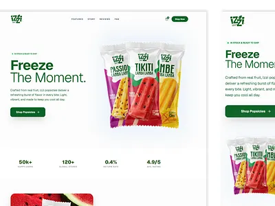 IZZI Landing Page UI/UX Design b2c brand experience branding clean ui dashboard e commerce ui landing page minimalist modern web design product design product landing page responsive design typography ui design uiux design ux design visual identity web application web design web development
