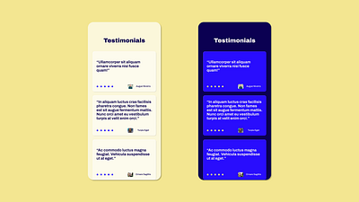 Testimonials - Mobile customer dailyui feedback mobile rating reviews testimonials ui uidesign