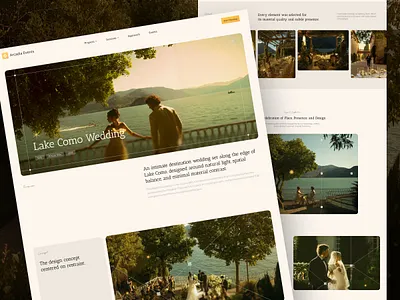 AE — Luxury Wedding Organizer Case Study Detail Website UI Page case study case study detail editorial elegant elegant website event website landing page luxury luxury website minimalist modern portfolio portfolio website service website showcase website ui web design website website design wedding website