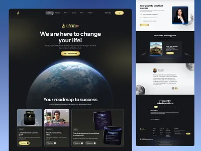 Personal Growth Entrepreneur Learning Platform Website build skills case study digital learning digital platform e learning education platform elearning entrepreneur learning landing page learning management system learning platform minimal ui online course online learning online learning platform personal growth start up uiux ux design web design