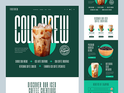 Chilled Coffee Delight: Modern Cold Brew Web Design