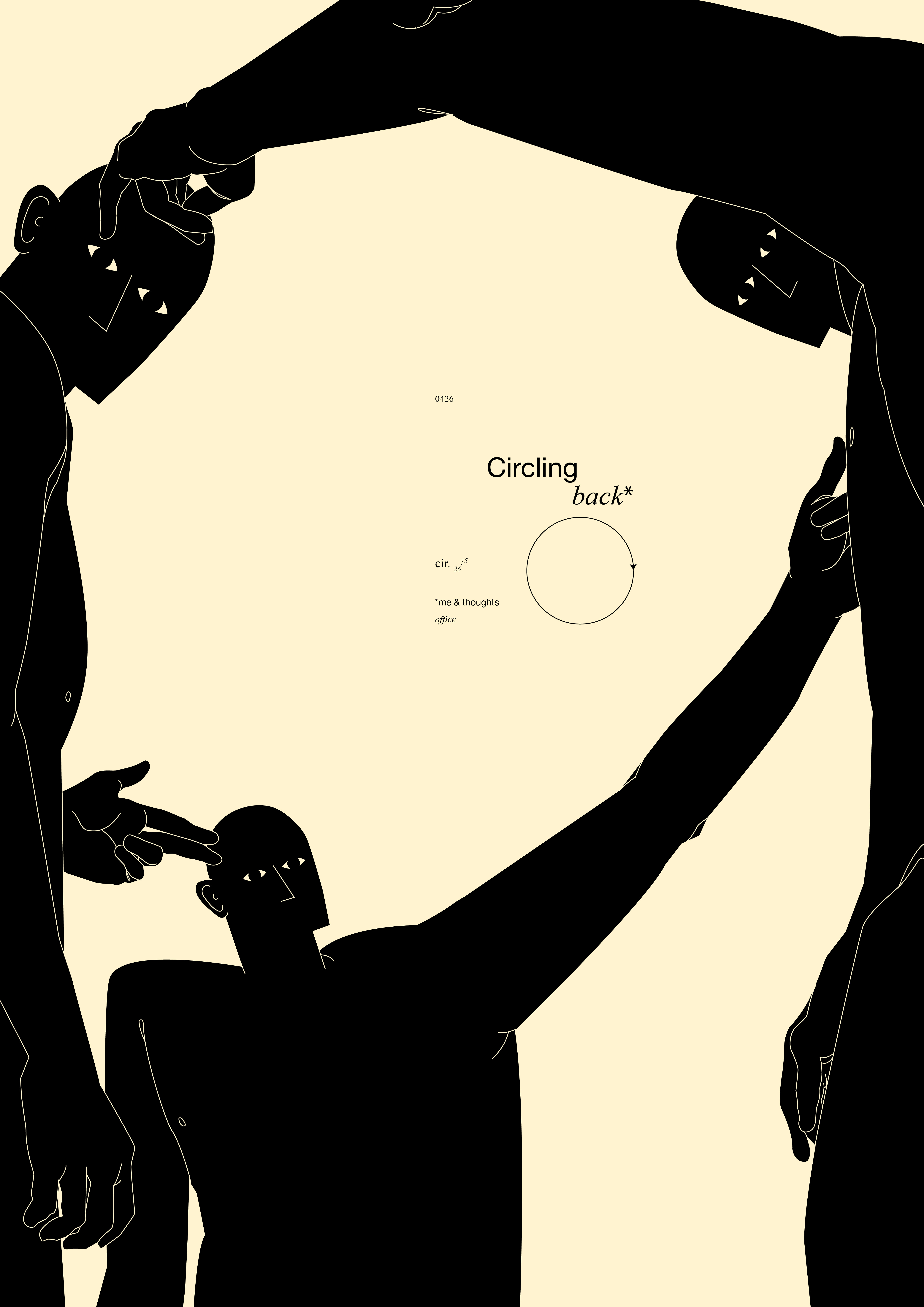 Circling back abstract branding circling back composition conceptual illustration dual meaning grid illustration layout lines metaphor minimal philosophy philosophy illustration poster psychology psychology illustration rprint typography