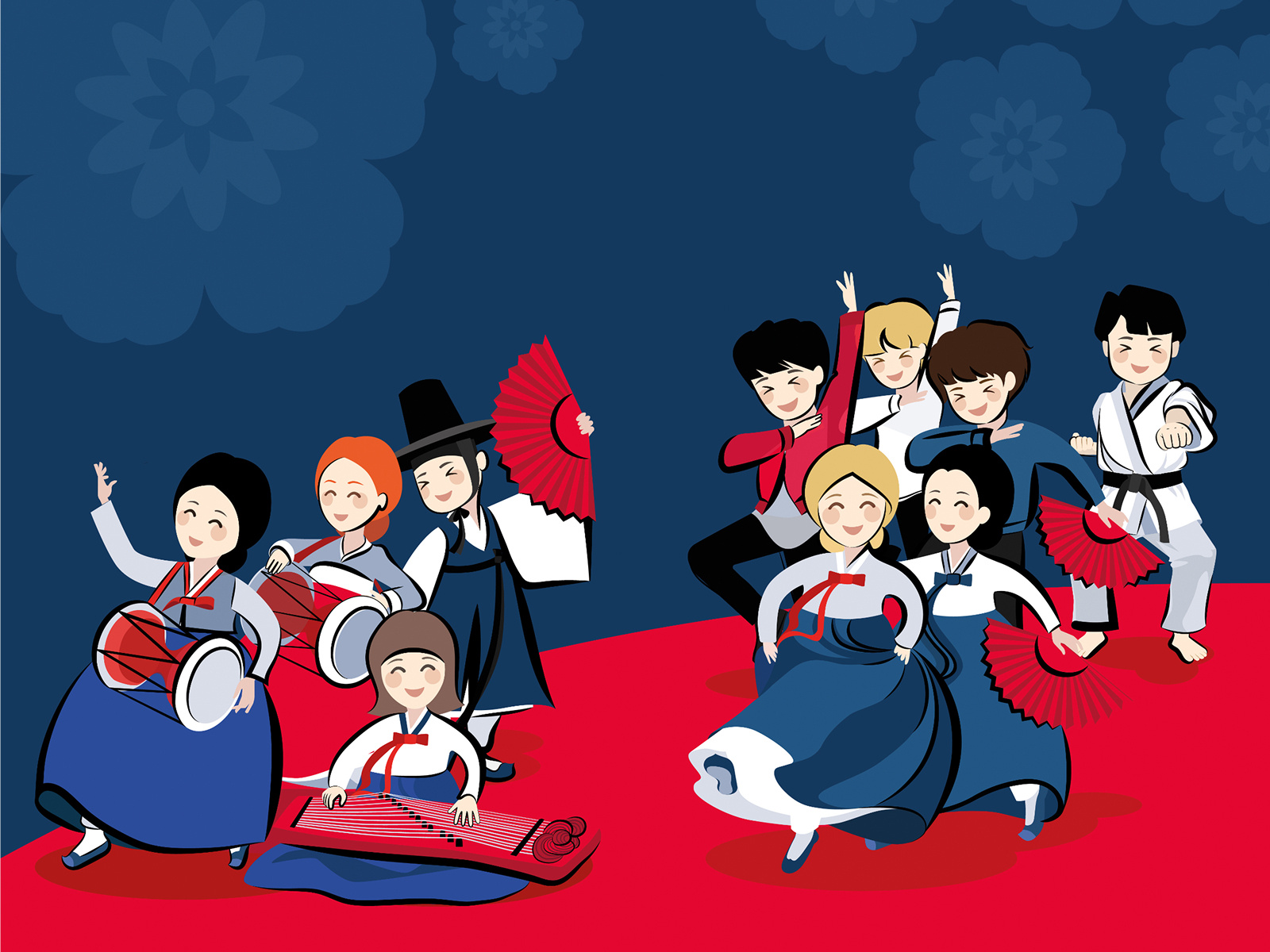 Korean-themed illustration