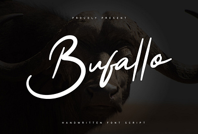 Bufallo | Handwritten font script design font graphic design handwritten logo nature script