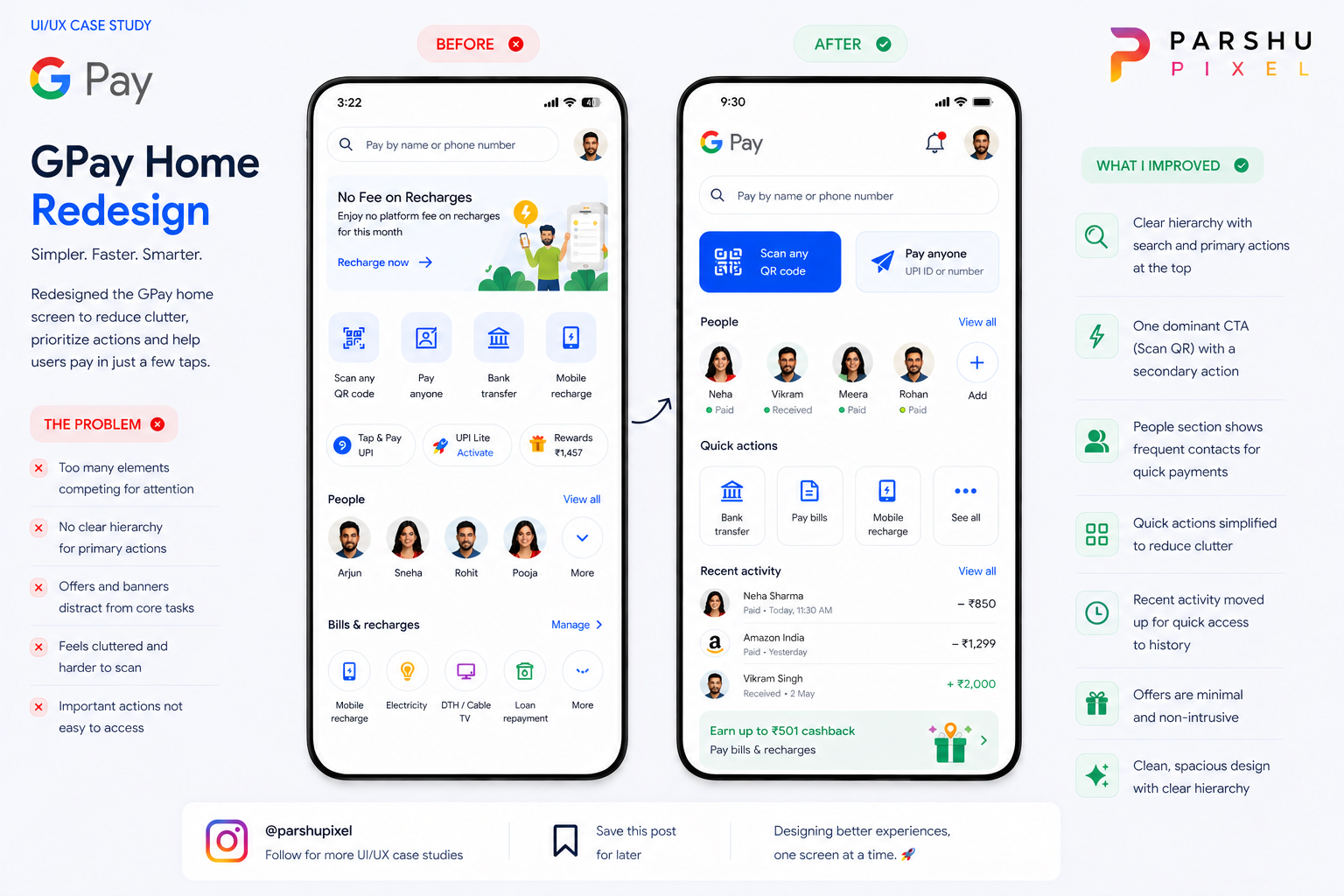 Gpay Home Redesign branding design typography ui ux