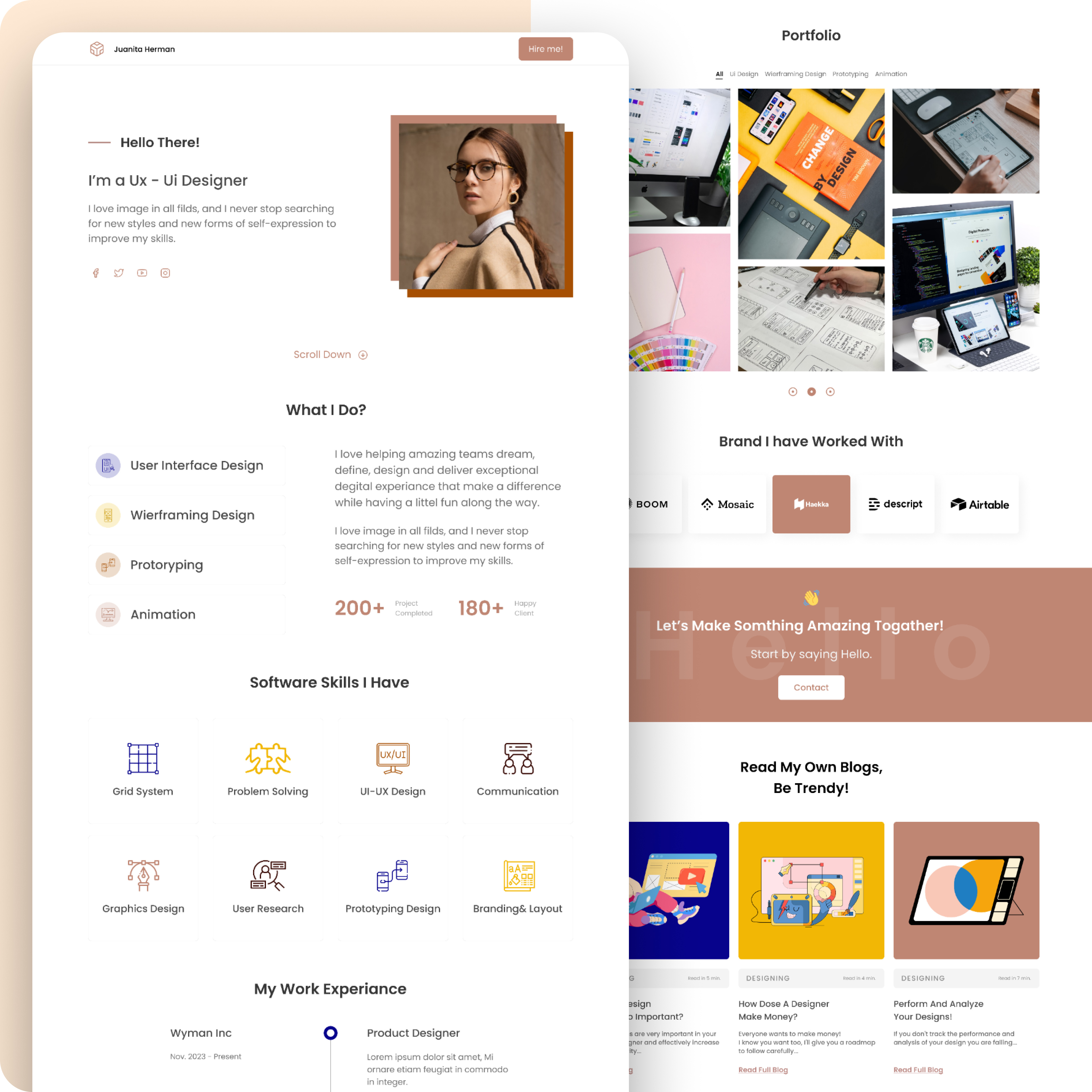 Personal Portfolio Design branding clean creative design daily ui design dribble shots ecommerce graphic design icons interactive design logo minimalist modern design product design ui ux visual identity