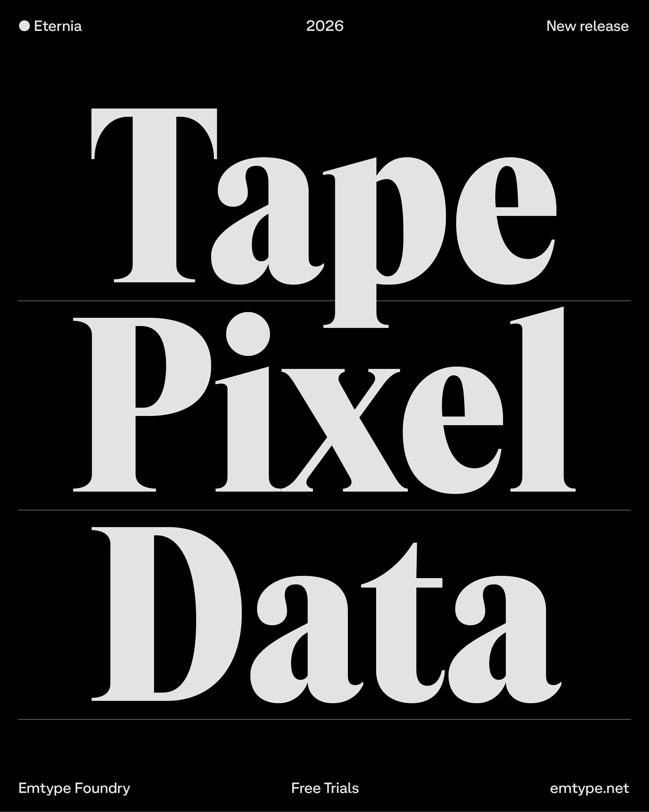 Eternia barcelona black branding design font graphic design logo serif type typeface typography ui v variable