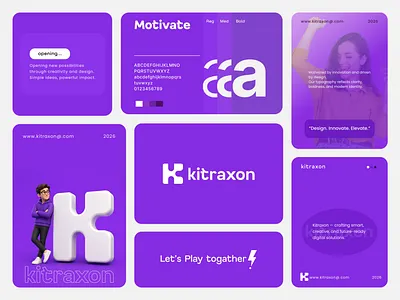 Kitraxon Brand Identity Design | Modern minimal logodesign ailogo brand identity branding designsystem digitalbranding innovationdesign kletterlogo logo logo design minimal logo modern logo professionaldesign saasbranding saaslogo startuplogo techbranding techlogo uidesign