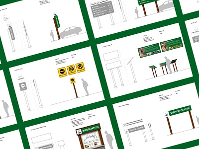 Algonquin Park - Wayfinding System billboard branding design designs system directions graphic design illustration park print recreation rules sign signage system ux vector wayfinding