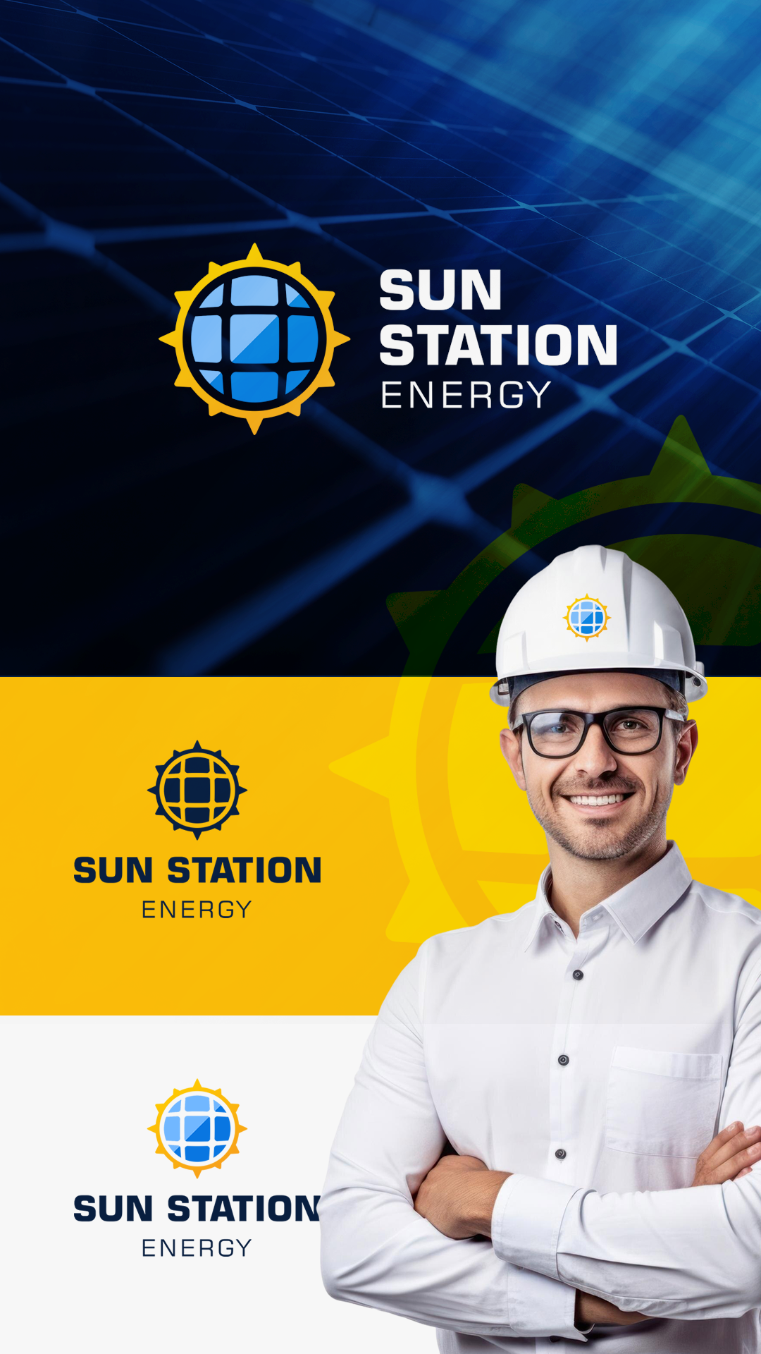 Criação de logomarca para a Sun Station Energy brand branding energy graphic design logo logomarca solar sun