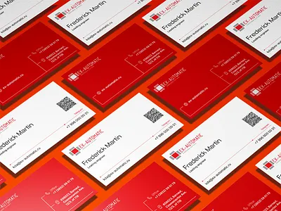 Business card Ex-automatic branding business card corporate red tech