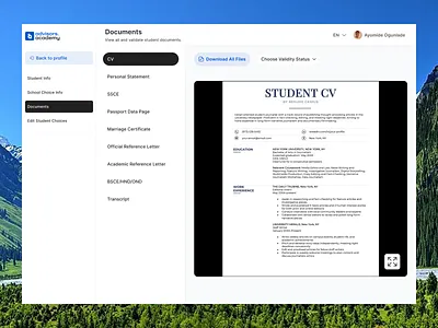 Document Viewer ai app cv design docs doument education edutech expand generate minimal mobile pdf profile resume student ui ux viewer web