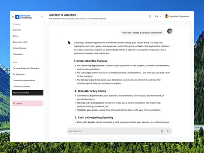 AI Chatbot - Active Chat ai app bot chat conversational design edtech education generate minimal mobile prompt school speech student text ui ux web