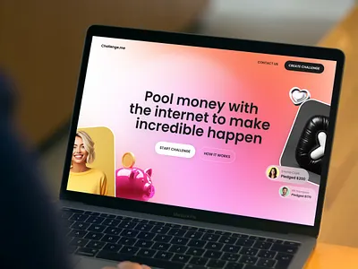 Modern Fintech Landing Page Concept | Social Funding artspire conversion design convertion landing page crowdfunding platform digital product design fintech design fintech landing page hero section design home page design landing page design landing ui social funding social funding app web design