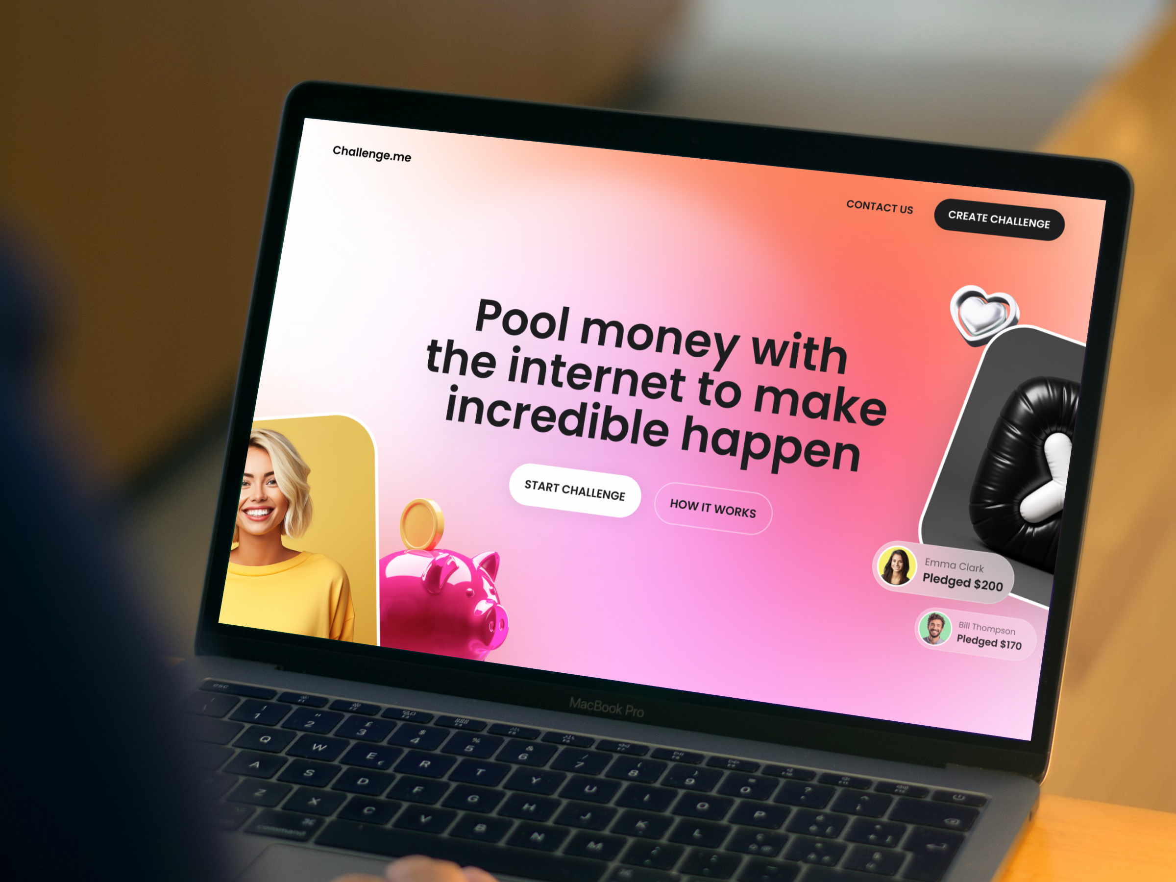 Example of Modern Fintech Landing Page Concept | Social Funding