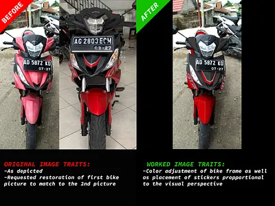 MOTORBIKE (REPLICATE / TRANSFER DETAILS) photo editing photo editing service photo retouch photoshop editing replicate transfer details
