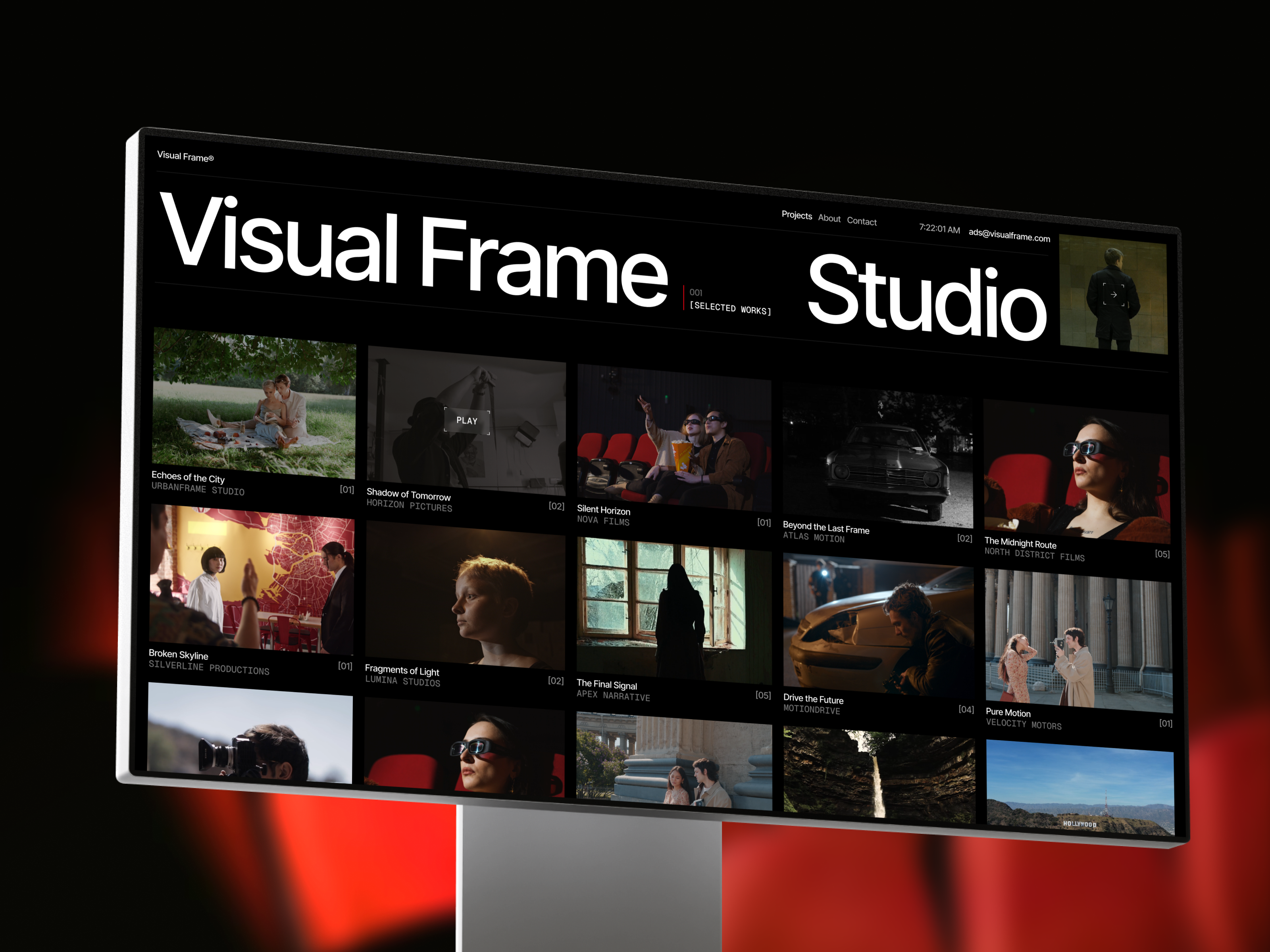 Production House Agency Template agency website creative agency film making landing page production agency production house ui video editing web design website design