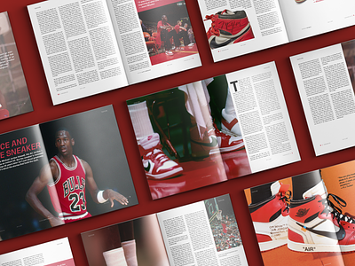 Micheal Jordan - Sneaker Magazine Feature article basketball clothing editorial feature format graphic design hypeebast jordan layout magazine micheal jordan nike print shoes sneakers streetwear type typography